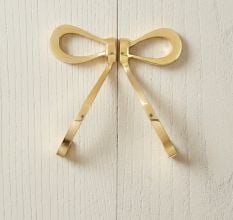 Golden Brass Bow Cabinet Door Handle 1 Pair (Large Size)
