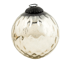 Vintage Mercury Silver Glass Christmas Ornament