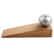 2 Pieces Silver Round Ceramic Wooden Door Stopper