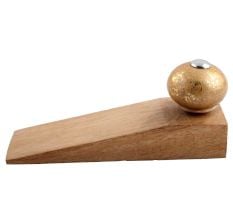 2 Pieces Golden Ceramic Wooden Door Stopper