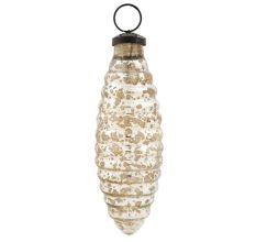 Silver Vintage Mercury Glass Christmas Ornament