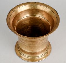 Handcrafted Brass Pedestal Tumbler Traditional Pooja Glass
