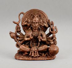 Handcrafted Copper Panchmukhi Hanuman Idol Decorative