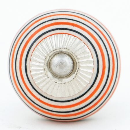 Orange Black Striped Knobs