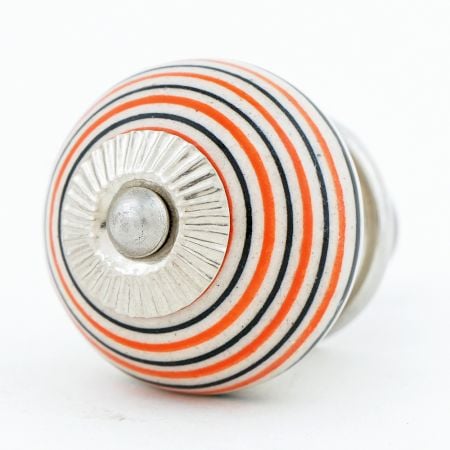 Orange Black Striped Knobs