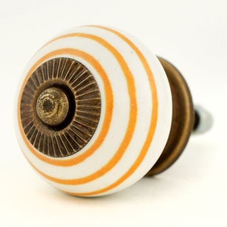 Mustard Stripe Cabinet Knob