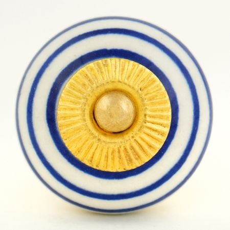 White Navy Blue Knob
