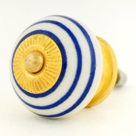 White Navy Blue Knob