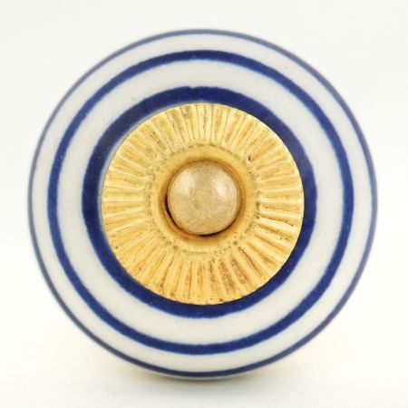 White Navy Blue Knob