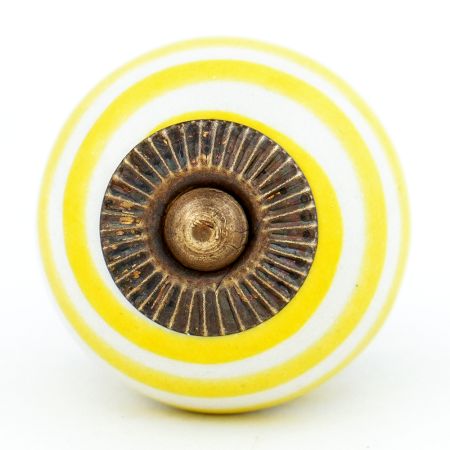 Old Yellow Striped Knob