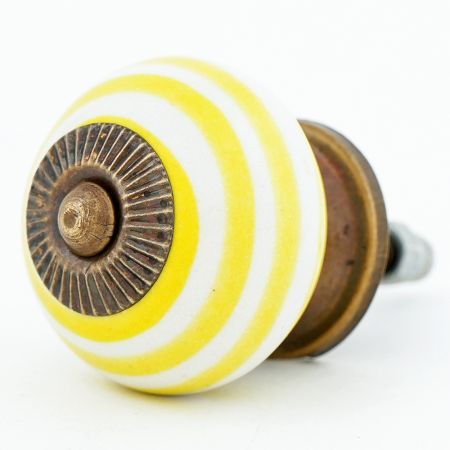 Old Yellow Striped Knob