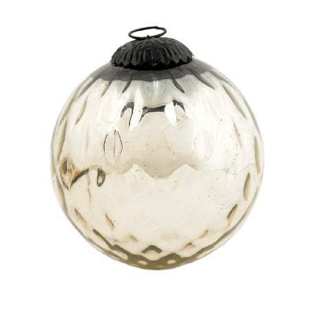 Vintage Mercury Silver Glass Christmas Ornament