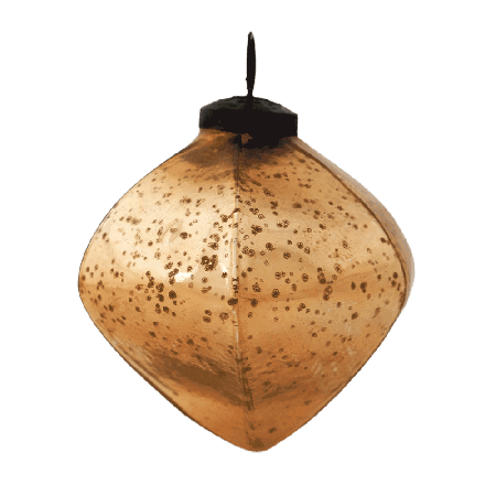 Gold Decorative Mercury Glass Diamond Shape Hanging Ornament
