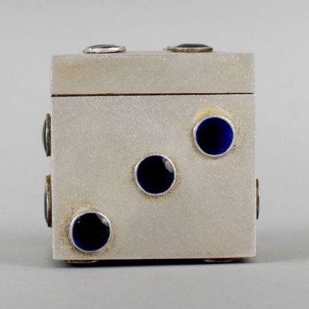 Handcrafted Silver Dice Design Storage Box Keepsake