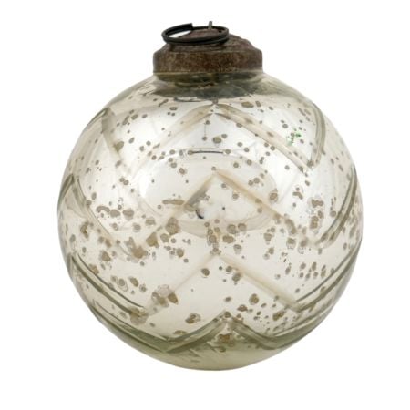 Silver Mercury Glass Christmas Hanging Ornament