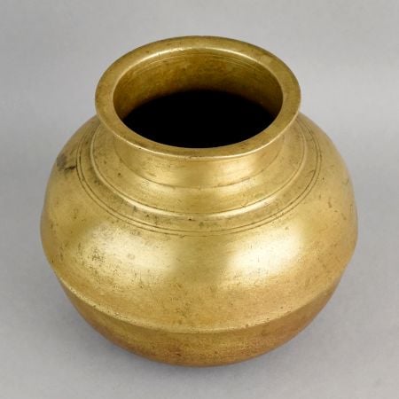 Handcrafted Brass Wide Mouth Lota Traditional Pooja Vessel