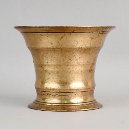 Handcrafted Brass Pedestal Tumbler Traditional Pooja Glass
