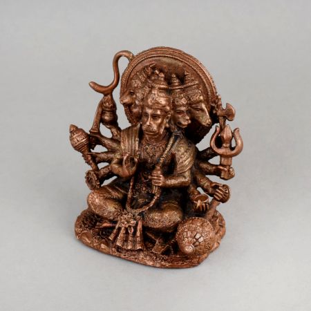 Handcrafted Copper Panchmukhi Hanuman Idol Decorative