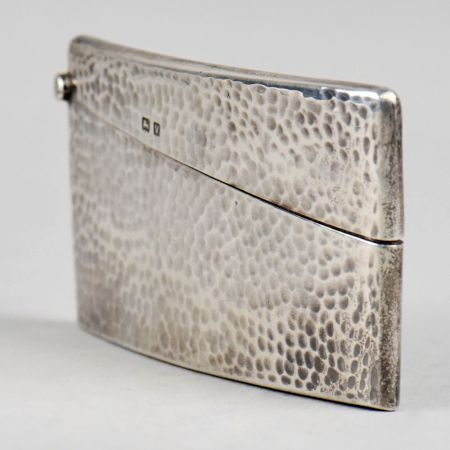 Vintage Hallmarked Sterling Silver Hammered Cigarette Case