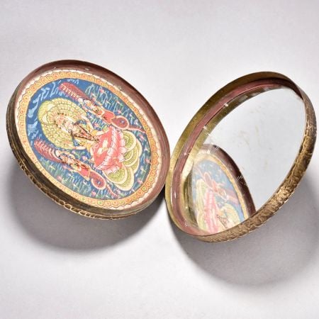 Handcrafted Brass Lakshmi Ji Gattaji Travel Box