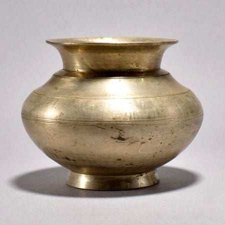 Handcrafted White Metal Holy Water Pot for Decoration