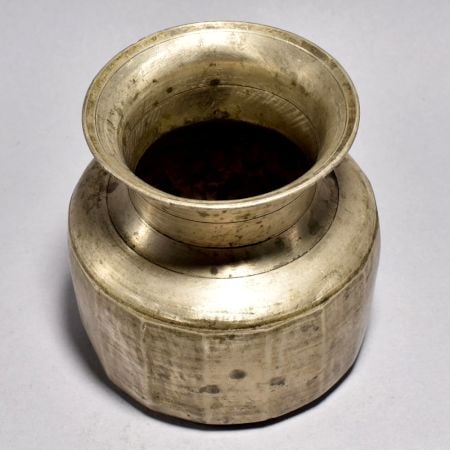 Handmade Holy Water Pot Made of White Metal for Prayer Room