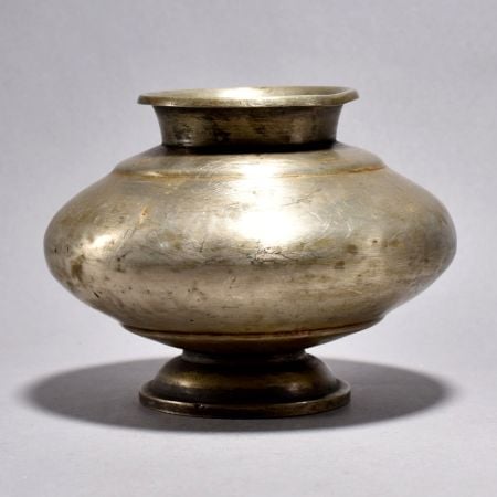 Indian Handcrafted Holy Water Pot Made of White Metal