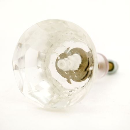 Clear Diamond Cut Glass Living Room Cabinet Knob