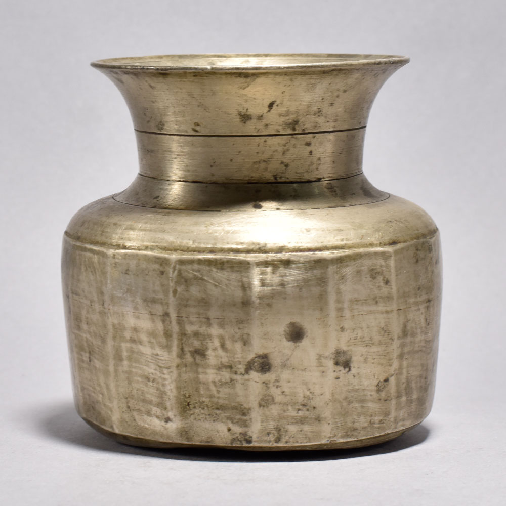 Handmade Holy Water Pot Made of White Metal for Prayer Room