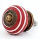 Red White Stripes Knob