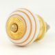 Mustard Stripe Cabinet Knob
