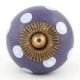 Purple Polka Dot Ceramic Drawer Knob