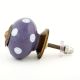 Purple Polka Dot Ceramic Drawer Knob