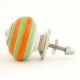 Green Orange Striped Knob