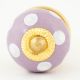 Light Purple Polka Dot Small Dresser Knob