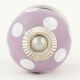 Light Purple Polka Dot Small Dresser Knob