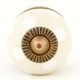 Cream White Polka Dot Small Dresser Knob