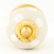 Cream White Polka Dot Small Dresser Knob