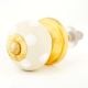 Cream White Polka Dot Small Dresser Knob