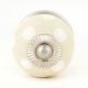 Cream White Polka Dot Small Dresser Knob