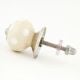 Cream White Polka Dot Small Dresser Knob