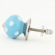 Turquoise Polka Dot Small Ceramic Dresser Knobs