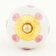 White Pink Dot Ceramic Drawer Knob