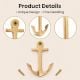 3 Pieces Vintage Anchor Decorative Wall Hooks