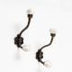 White Etched Ceramic Floral Iron Hooks-EHG-93 - Pack of 2