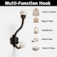 White Etched Ceramic Floral Iron Hooks-EHG-93 - Pack of 2