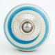 Old Turquoise Striped Knob