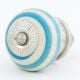 Old Turquoise Striped Knob