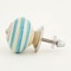 Old Turquoise Striped Knob