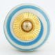 Old Turquoise Striped Knob